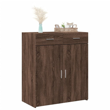 Dressoir 80x42,5x93 cm bewerkt hout bruin eikenkleur