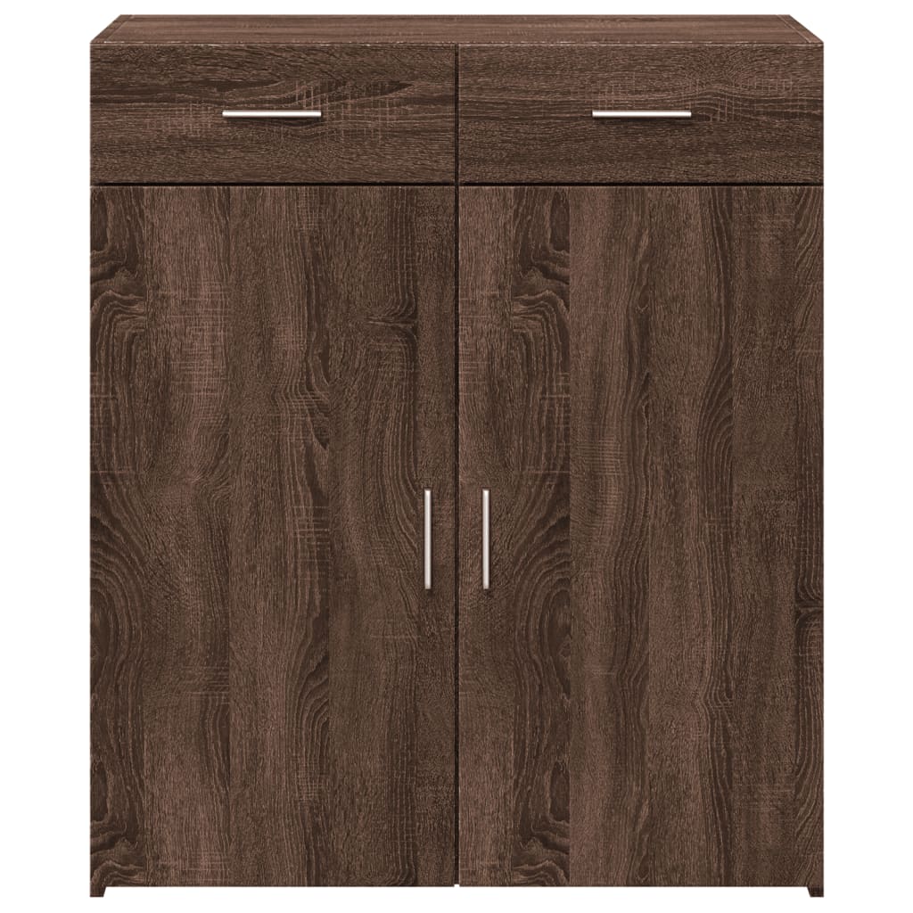 Dressoir 80x42,5x93 cm bewerkt hout bruin eikenkleur