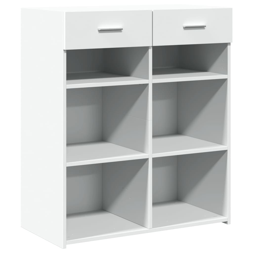 Dressoir 80x42,5x93 cm bewerkt hout wit