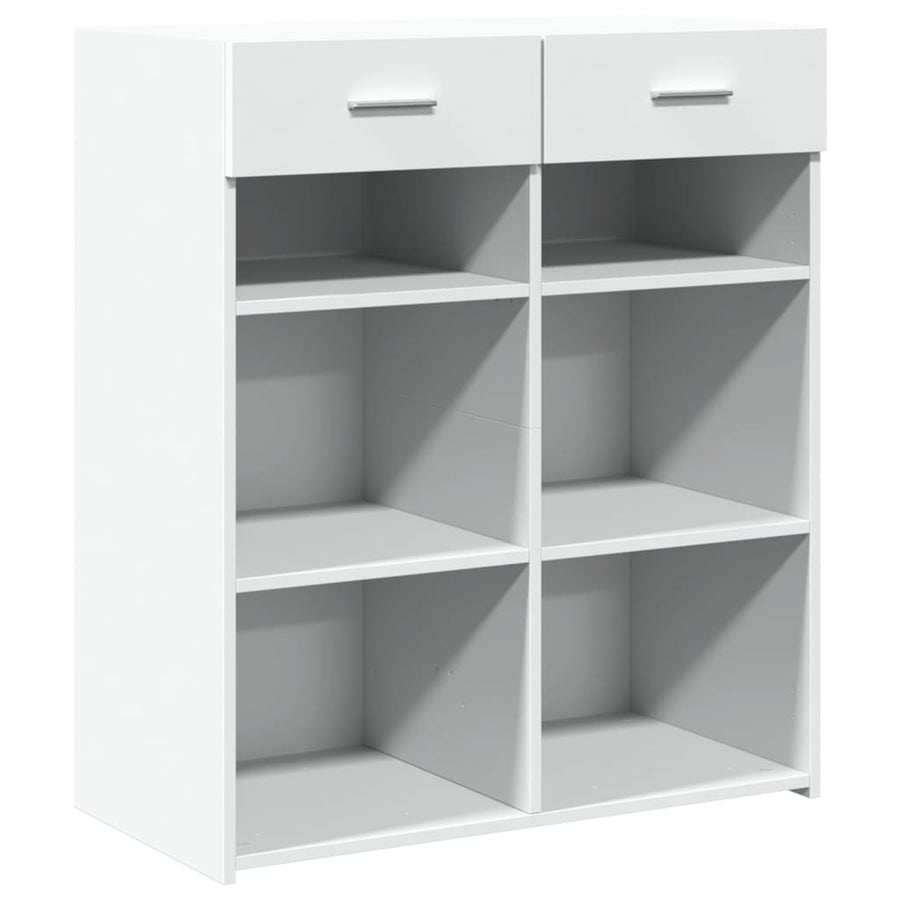 Dressoir 80x42,5x93 cm bewerkt hout wit