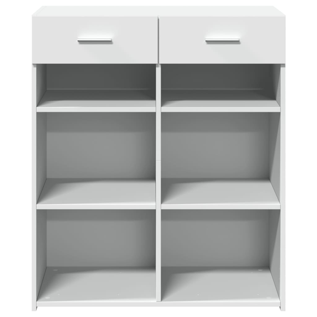 Dressoir 80x42,5x93 cm bewerkt hout wit