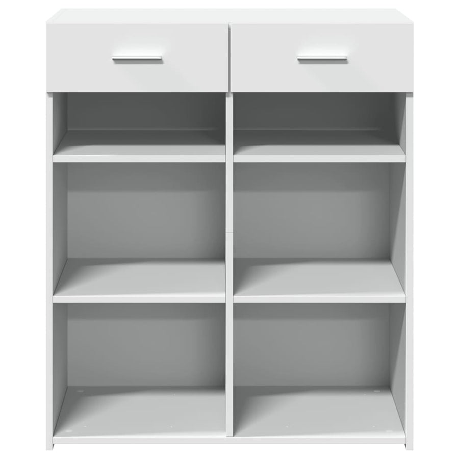 Dressoir 80x42,5x93 cm bewerkt hout wit