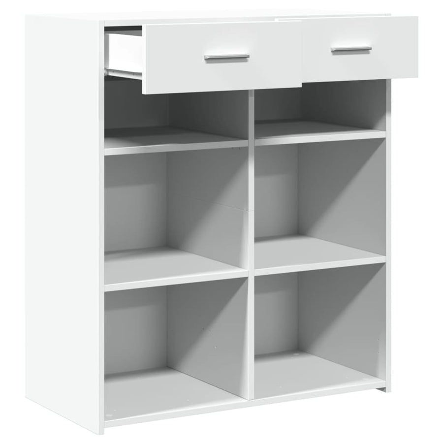 Dressoir 80x42,5x93 cm bewerkt hout wit