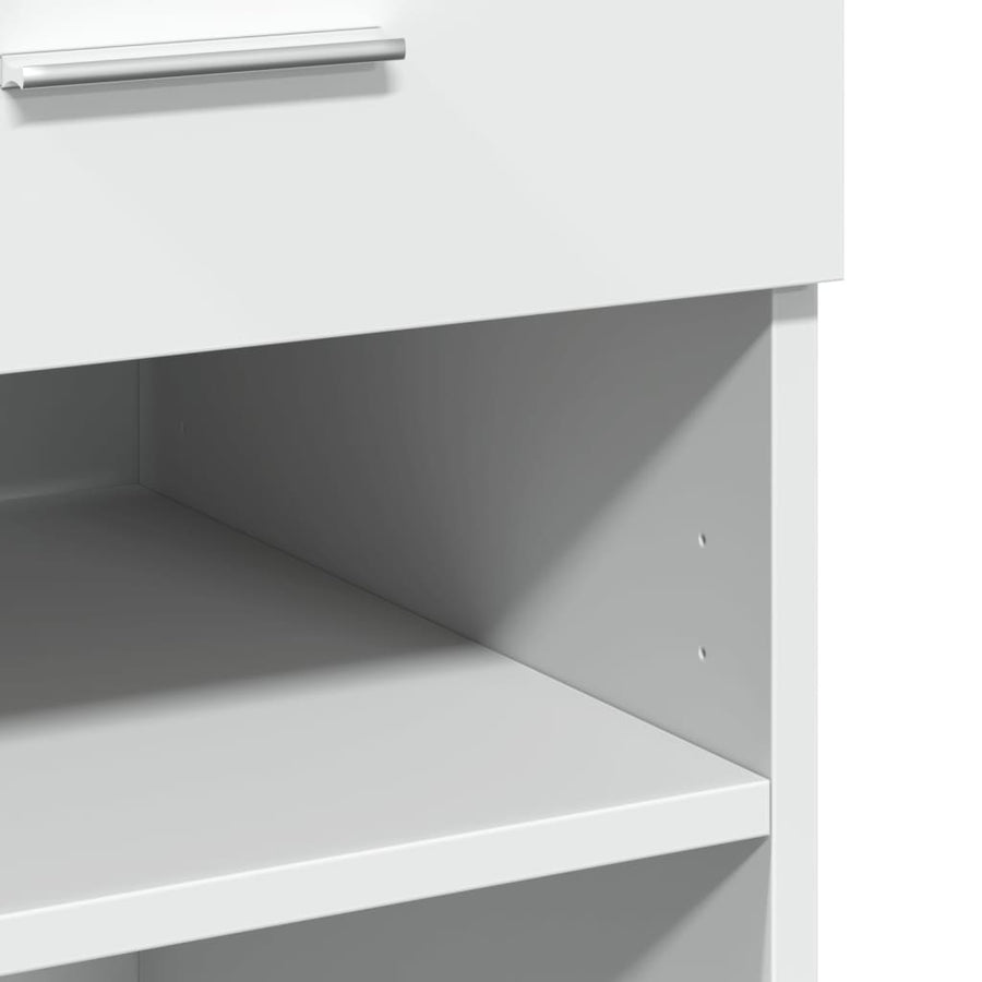 Dressoir 80x42,5x93 cm bewerkt hout wit