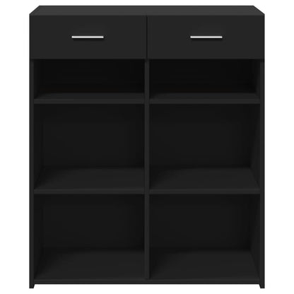 Dressoir 80x42,5x93 cm bewerkt hout zwart