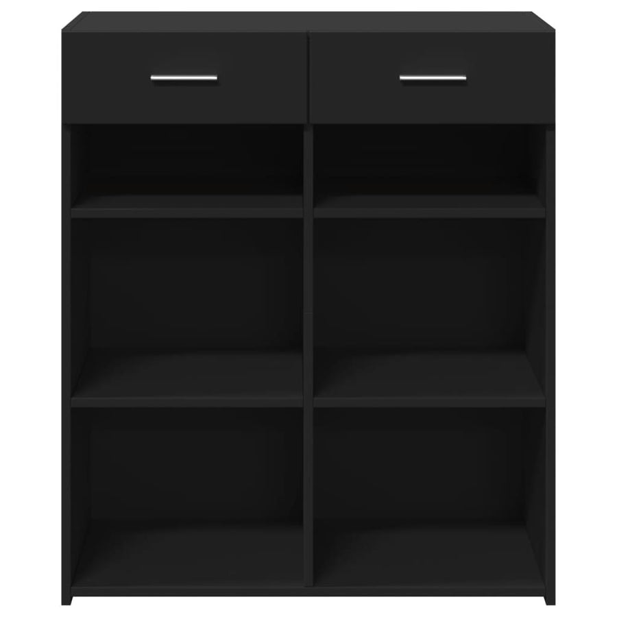 Dressoir 80x42,5x93 cm bewerkt hout zwart