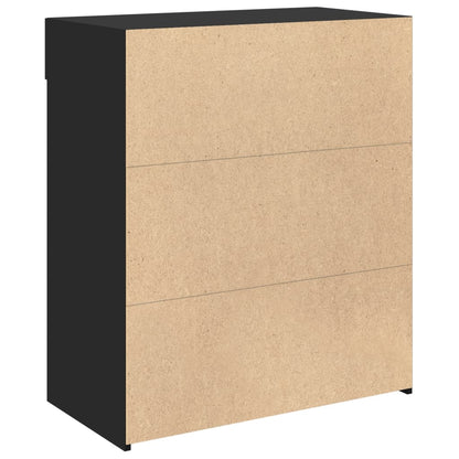 Dressoir 80x42,5x93 cm bewerkt hout zwart