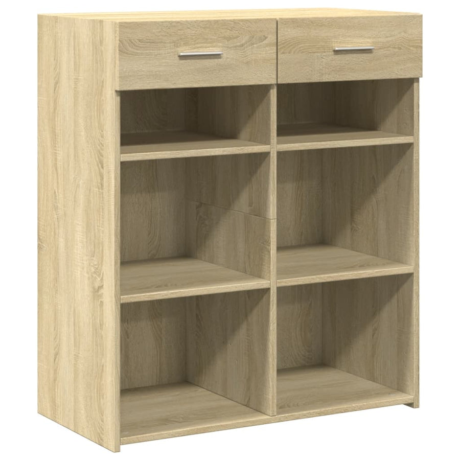 Dressoir 80x42,5x93 cm bewerkt hout sonoma eikenkleurig