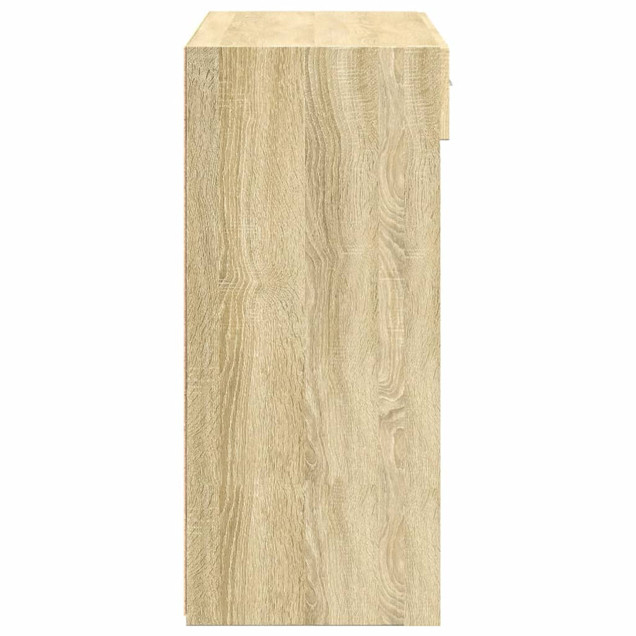Dressoir 80x42,5x93 cm bewerkt hout sonoma eikenkleurig