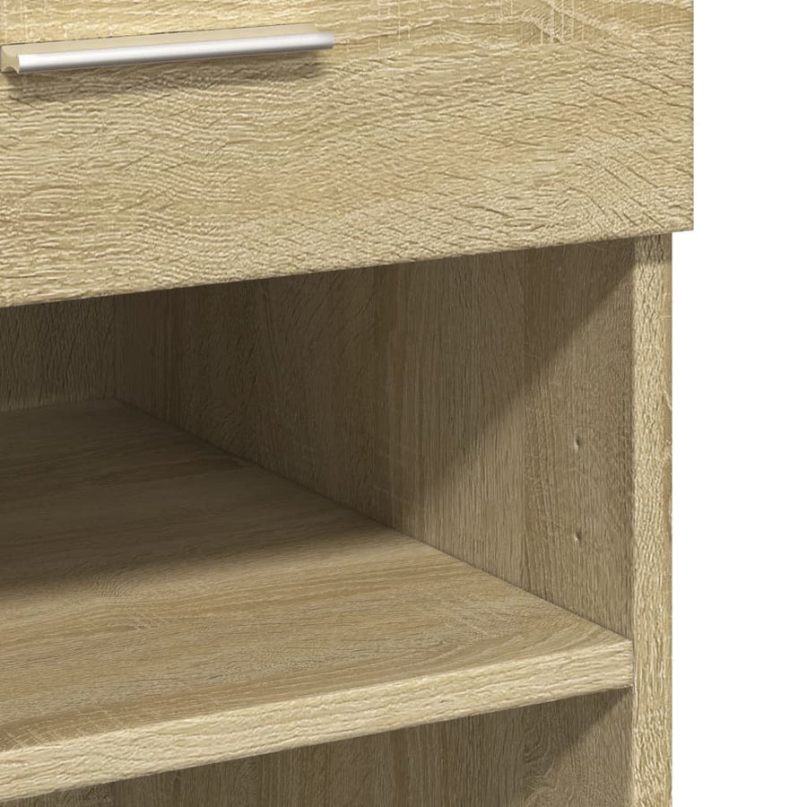 Dressoir 80x42,5x93 cm bewerkt hout sonoma eikenkleurig