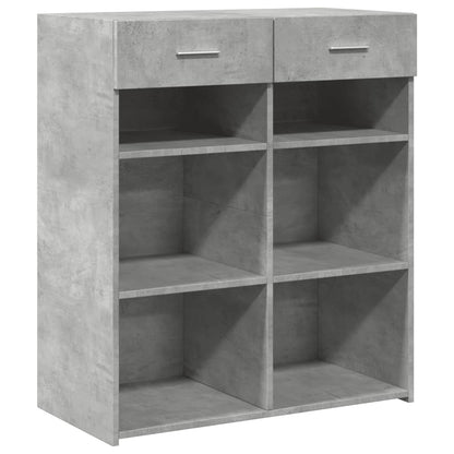 Dressoir 80x42,5x93 cm bewerkt hout betongrijs
