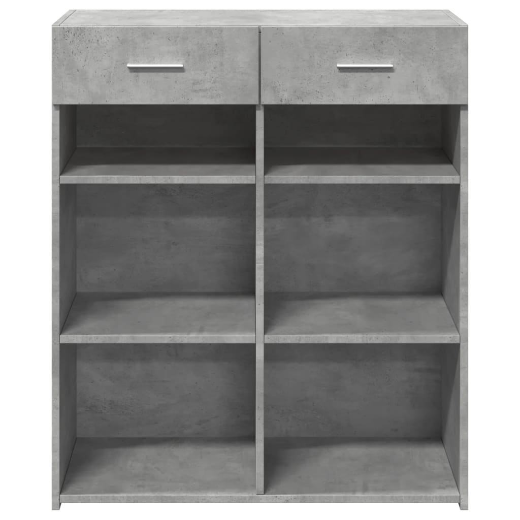 Dressoir 80x42,5x93 cm bewerkt hout betongrijs