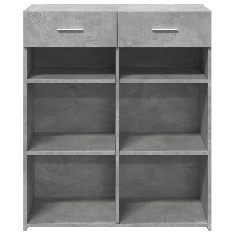 Dressoir 80x42,5x93 cm bewerkt hout betongrijs