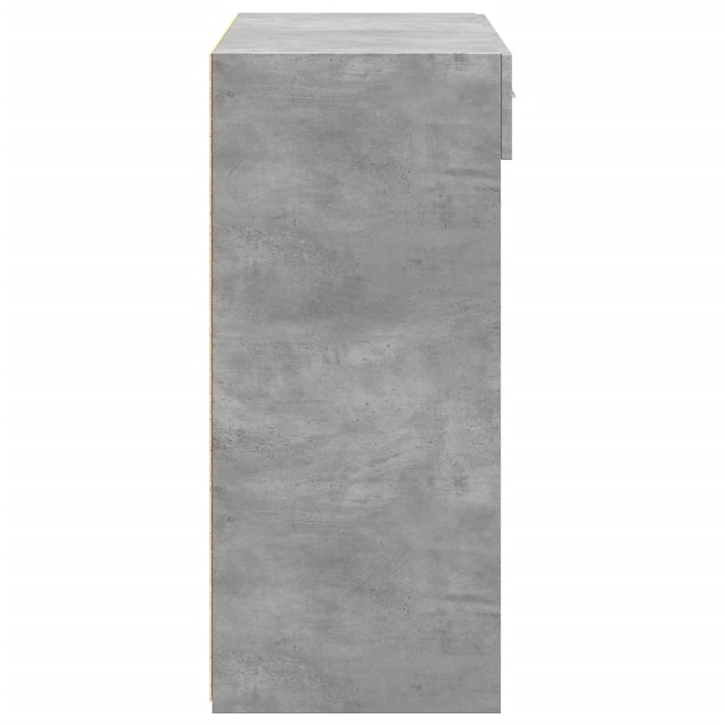 Dressoir 80x42,5x93 cm bewerkt hout betongrijs