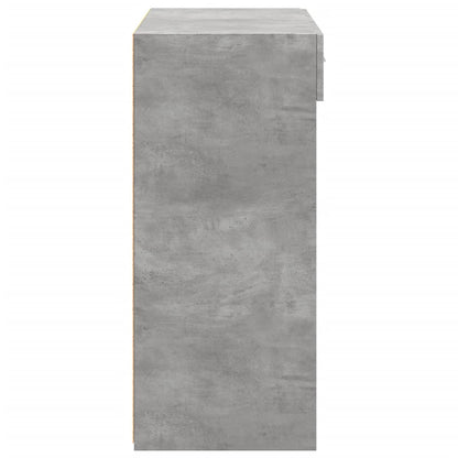 Dressoir 80x42,5x93 cm bewerkt hout betongrijs