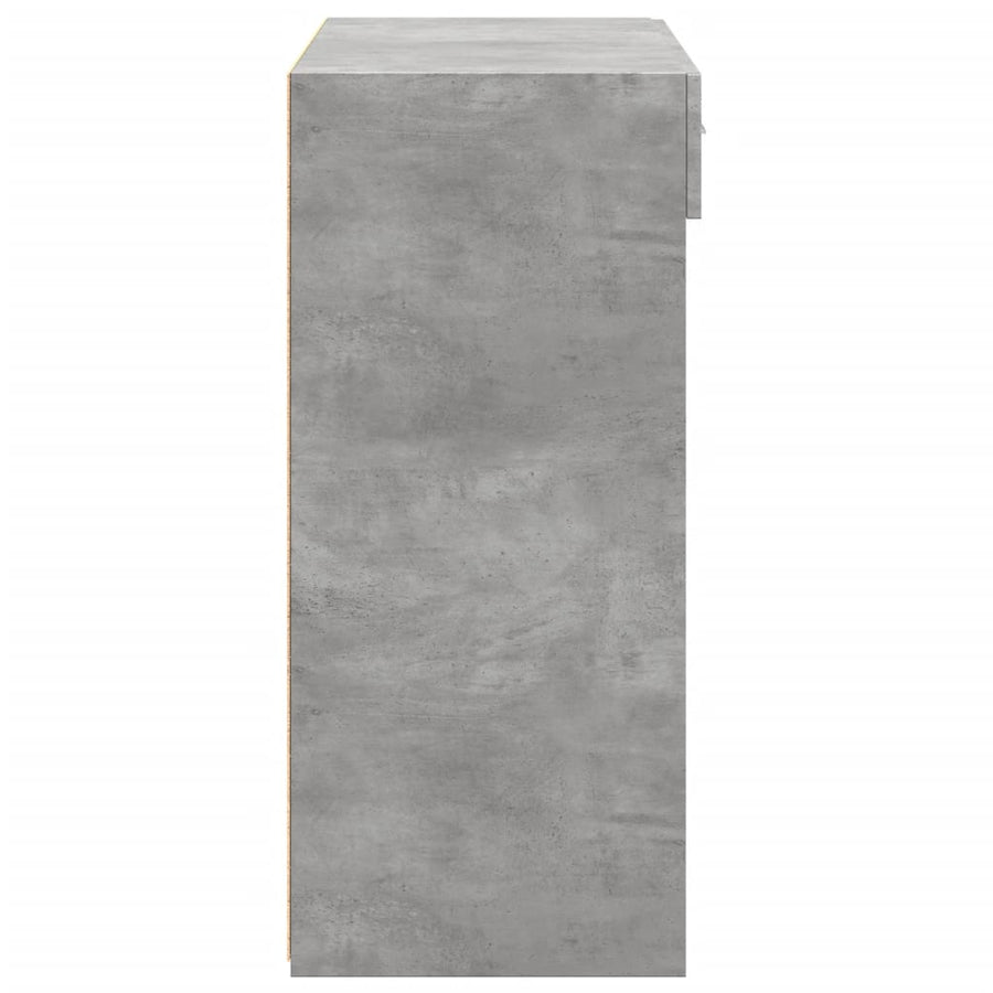 Dressoir 80x42,5x93 cm bewerkt hout betongrijs