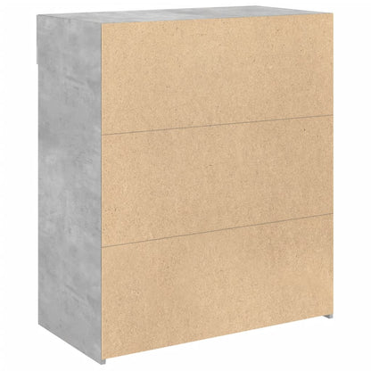 Dressoir 80x42,5x93 cm bewerkt hout betongrijs