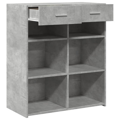 Dressoir 80x42,5x93 cm bewerkt hout betongrijs