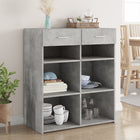 Sideboard 80x42.5x93 cm distressed wood concrete gray