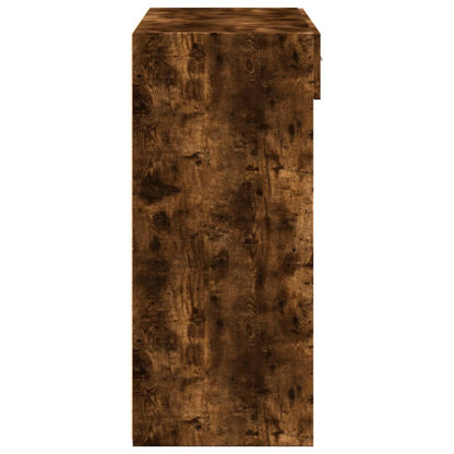 Dressoir 80x42,5x93 cm bewerkt hout gerookt eikenkleurig