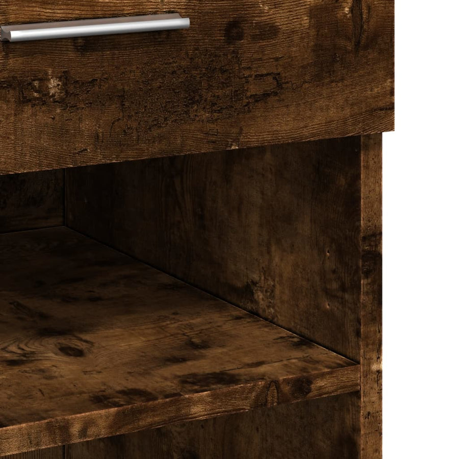 Dressoir 80x42,5x93 cm bewerkt hout gerookt eikenkleurig