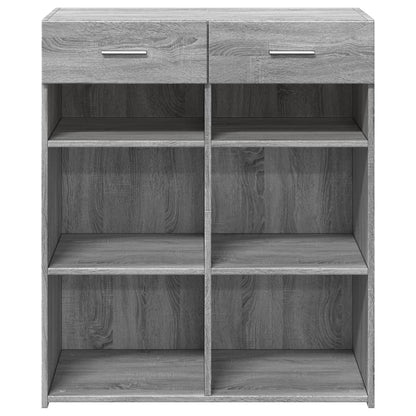Dressoir 80x42,5x93 cm bewerkt hout grijs sonoma eikenkleurig
