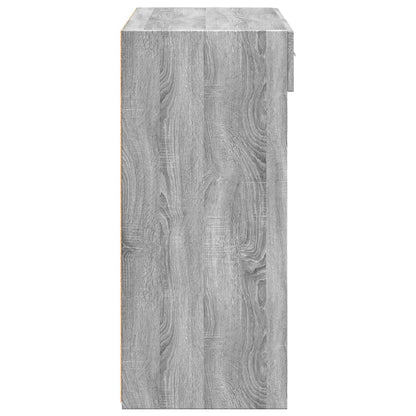 Dressoir 80x42,5x93 cm bewerkt hout grijs sonoma eikenkleurig