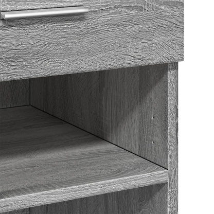 Dressoir 80x42,5x93 cm bewerkt hout grijs sonoma eikenkleurig