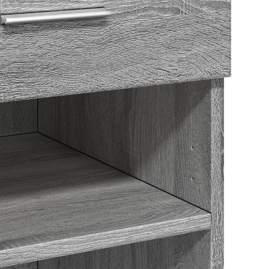 Dressoir 80x42,5x93 cm bewerkt hout grijs sonoma eikenkleurig