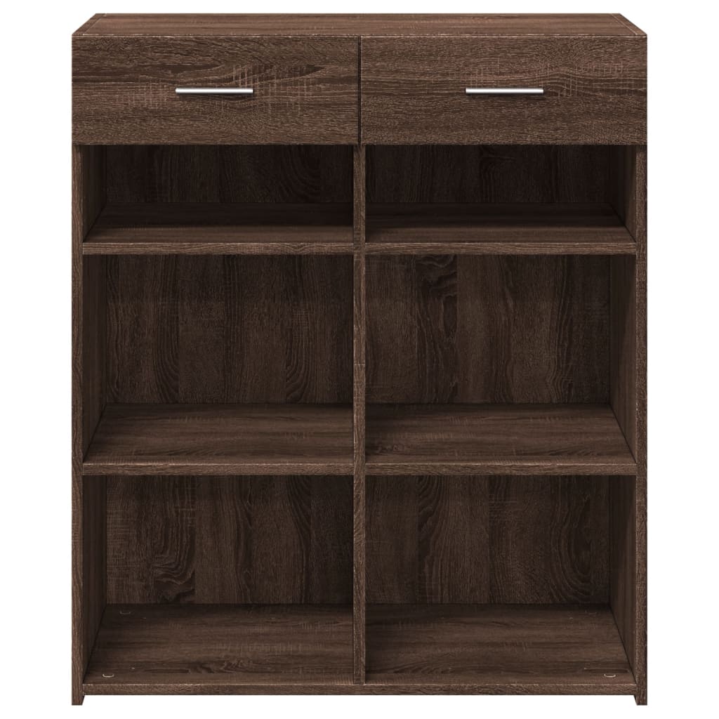 Dressoir 80x42,5x93 cm bewerkt hout bruin eikenkleur