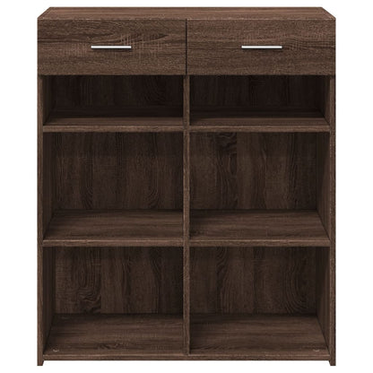 Dressoir 80x42,5x93 cm bewerkt hout bruin eikenkleur