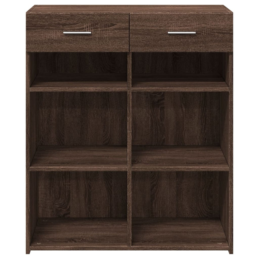 Dressoir 80x42,5x93 cm bewerkt hout bruin eikenkleur