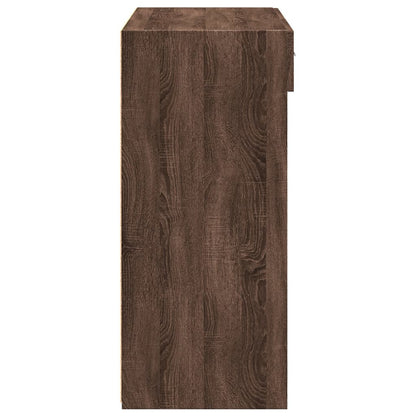 Dressoir 80x42,5x93 cm bewerkt hout bruin eikenkleur