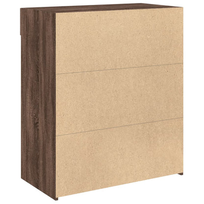 Dressoir 80x42,5x93 cm bewerkt hout bruin eikenkleur