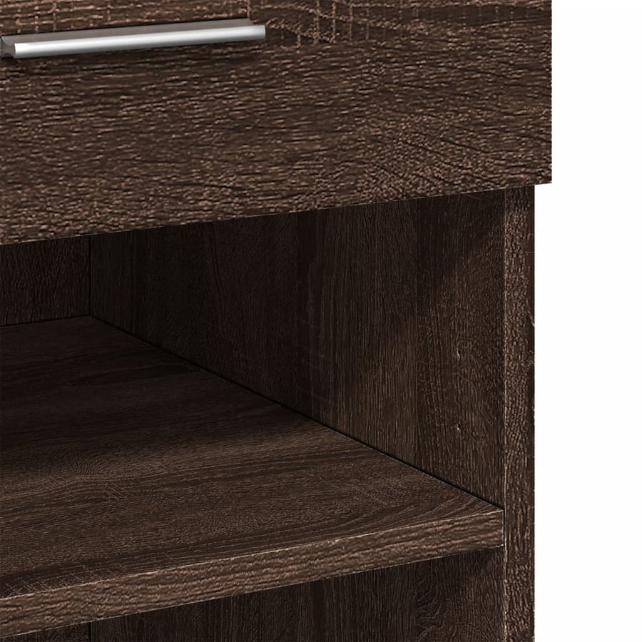Dressoir 80x42,5x93 cm bewerkt hout bruin eikenkleur
