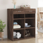Sideboard 80x42.5x93 cm crafted wood brown oak color