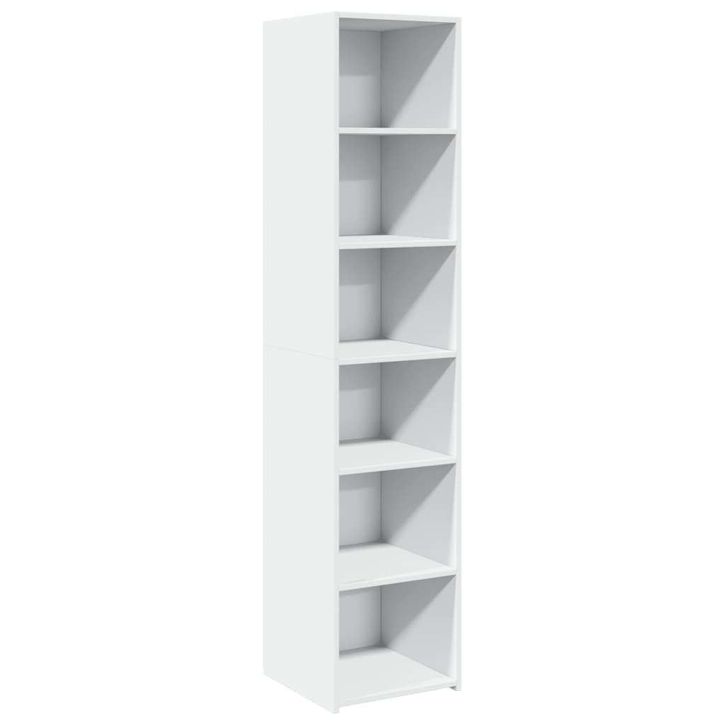 Hoge Kast 40X41X185 Cm Bewerkt Hout Wit
