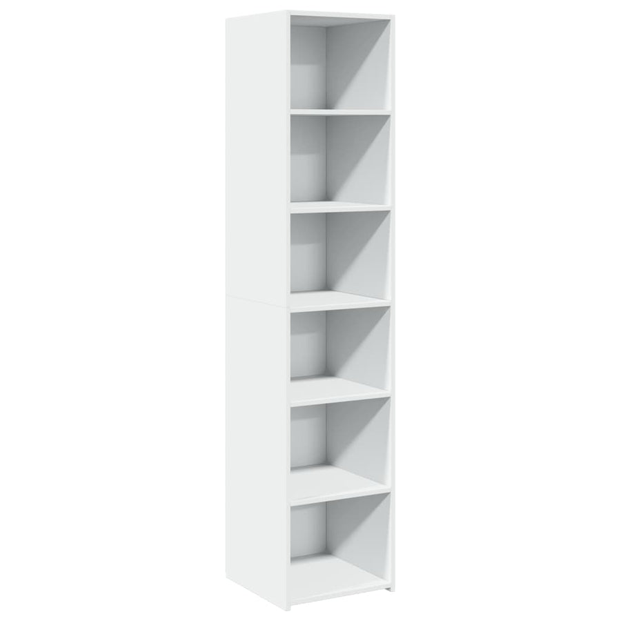 Hoge Kast 40X41X185 Cm Bewerkt Hout Wit