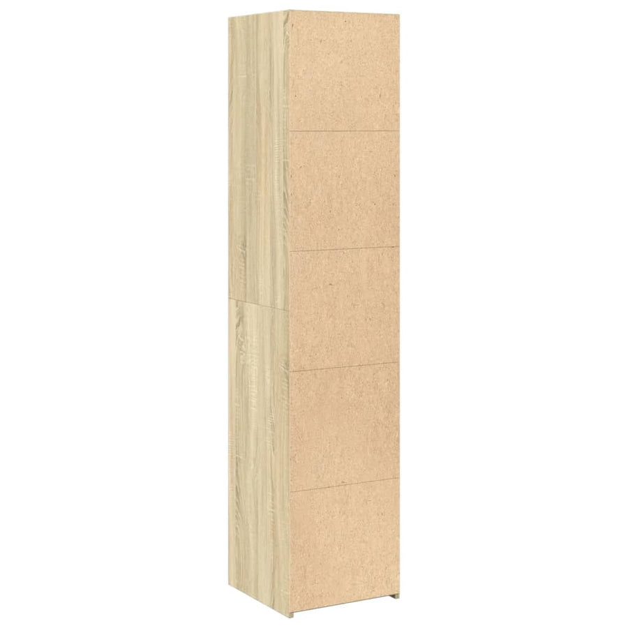 Hoge Kast Bewerkt Hout Kleurig 40 x 41 x 185 cm