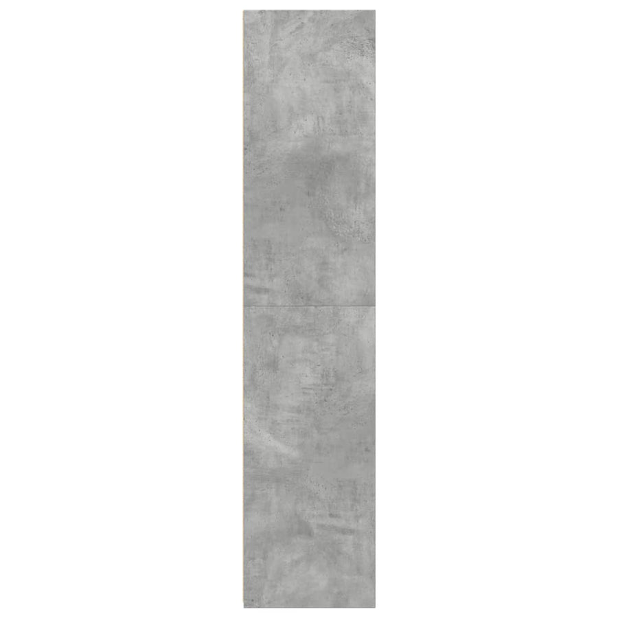 Hoge kast 40x41x185 cm bewerkt hout betongrijs