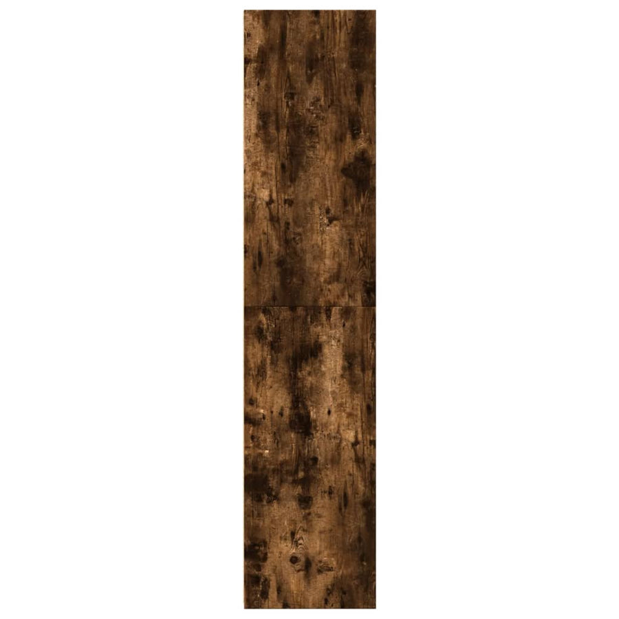 Hoge kast 40x41x185 cm bewerkt hout gerookt eikenkleurig