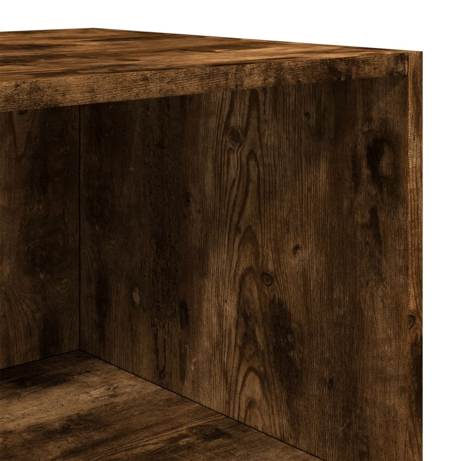 Hoge kast 40x41x185 cm bewerkt hout gerookt eikenkleurig