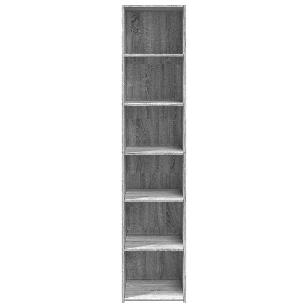 Hoge kast 40x41x185 cm bewerkt hout grijs sonoma eikenkleurig