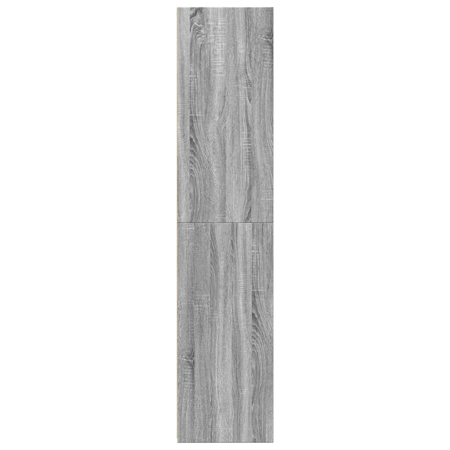 Hoge kast 40x41x185 cm bewerkt hout grijs sonoma eikenkleurig