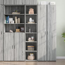 Hoge kast 40x41x185 cm bewerkt hout grijs sonoma eikenkleurig
