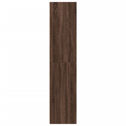 Hoge kast 40x41x185 cm bewerkt hout bruin eikenkleurig