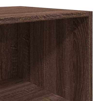 Hoge kast 40x41x185 cm bewerkt hout bruin eikenkleurig
