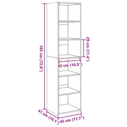 Hoge Kast Bewerkt Hout 45 x 41 x 185 cm
