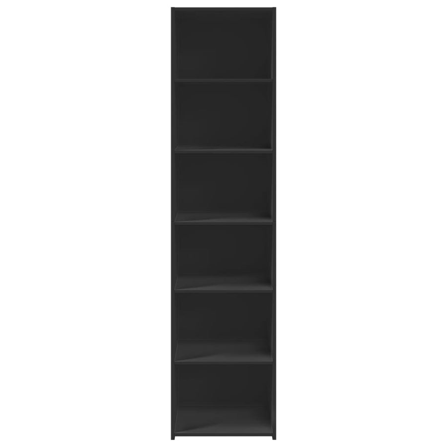 Hoge kast 45x41x185 cm bewerkt hout zwart