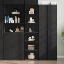 Hoge kast 45x41x185 cm bewerkt hout zwart